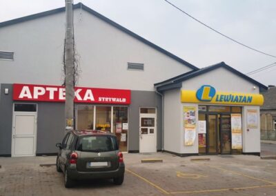 Deszczno – Apteka STRYWALD – stolarka aluminiowa bezklasowa i p.poż.