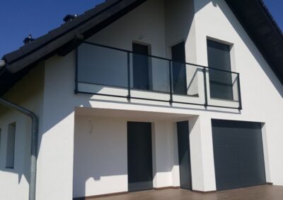 Zewnętrzna balustrada aluminiowo szklana, wewnętrzne balustrady szklane